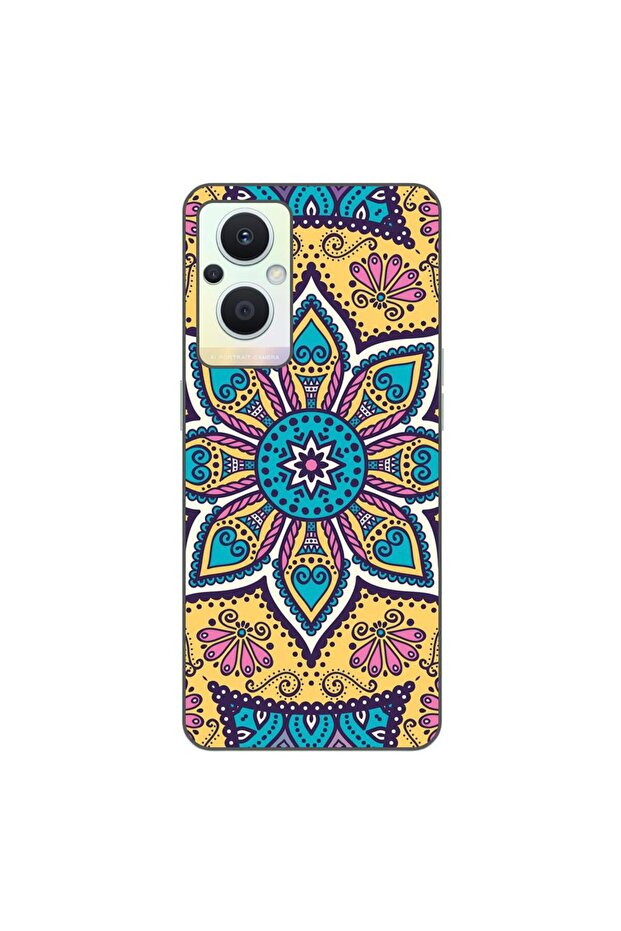 Case compatible with Oppo Reno7 Lite Silicone Gel Tpu Pattern Mandala Twilight