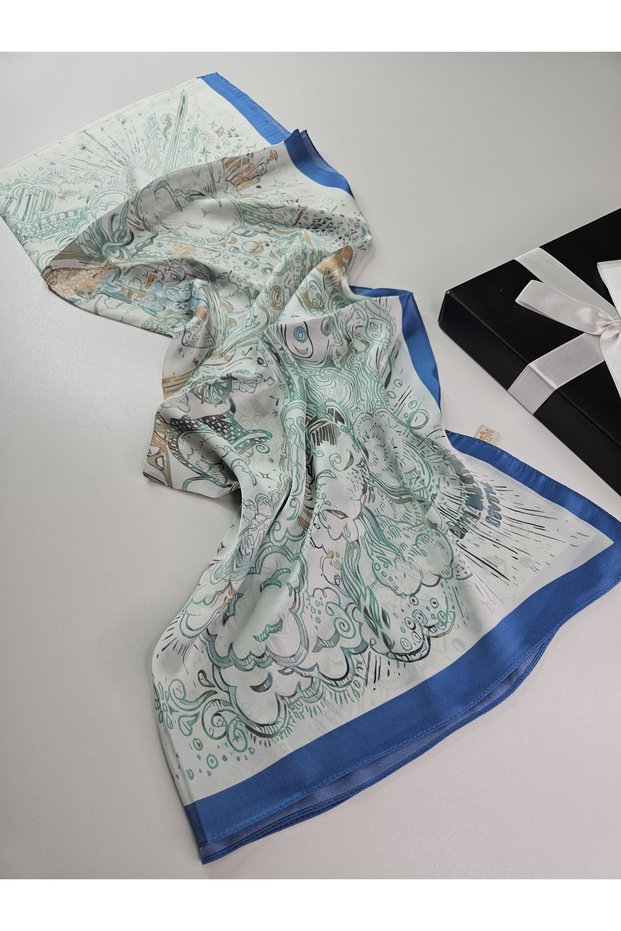 Luxury Voile Silk Shawl Hijab Foulard Scarf Shawl 70 X 180 cm