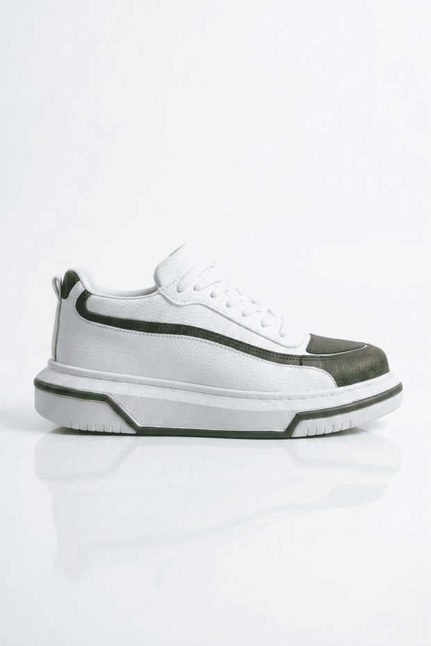 Zrc241X High Quality Orthopedic Sole Lace-Up Men's Sneaker White Khaki