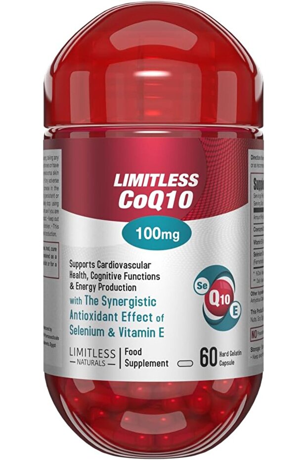 CoQ 10 - CoQ 10 Enzyme, vitamin E & Selenium - For cognitive Function, Heart Health & Energy Production- 60 capsules.