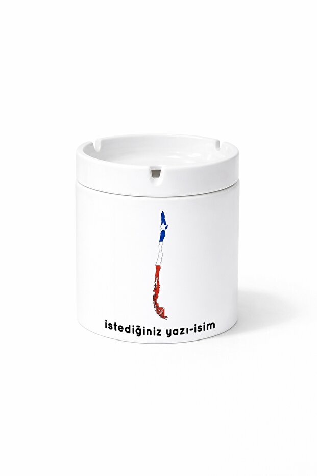 Flag Chile Flag Chile Illustration Country Double Sided Printed Ashtray Ashtray Gift