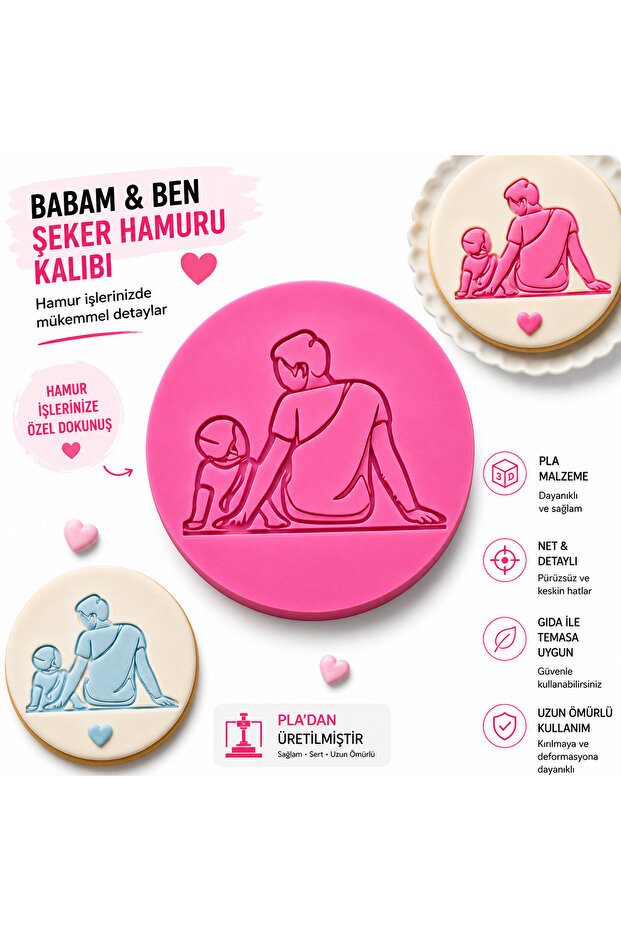 قالب عجينة السكر والكوكيز من Dad and Me – قالب طباعة عجينة السكر من Dad and Me