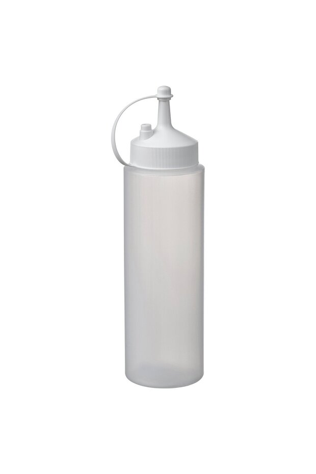 GRILLTIDER Squeeze bottle, white/transparent, 330 ml