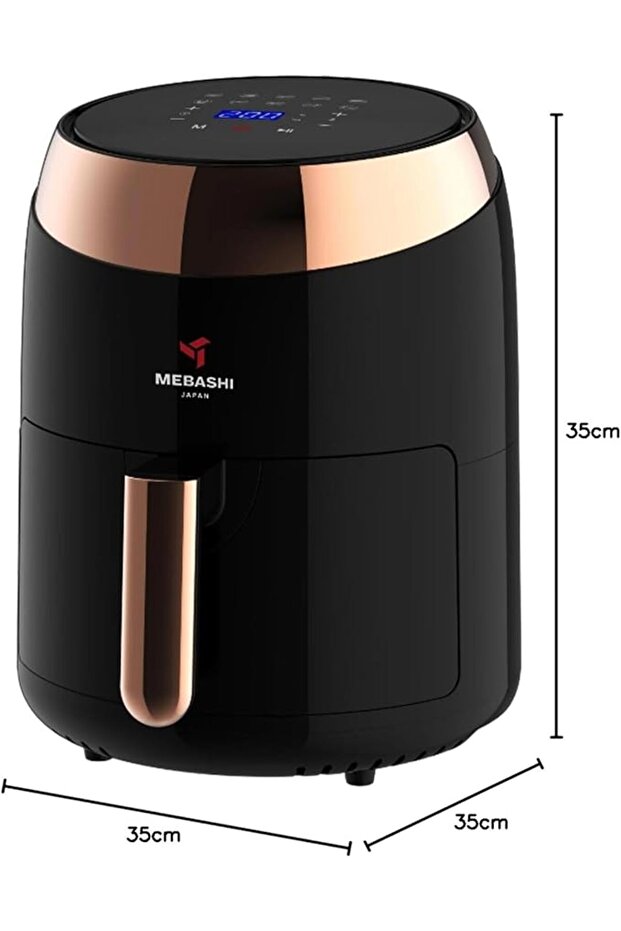 Air Fryer with Digital Touch Screen, 1400W 3.5L Capacity, Timer and Temprature Control, 10 Pre-Set Cooking Programs (ME-AF988)