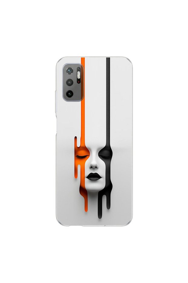 Poco M3 Pro Compatible Aesthetic Face 1 Design Transparent Case