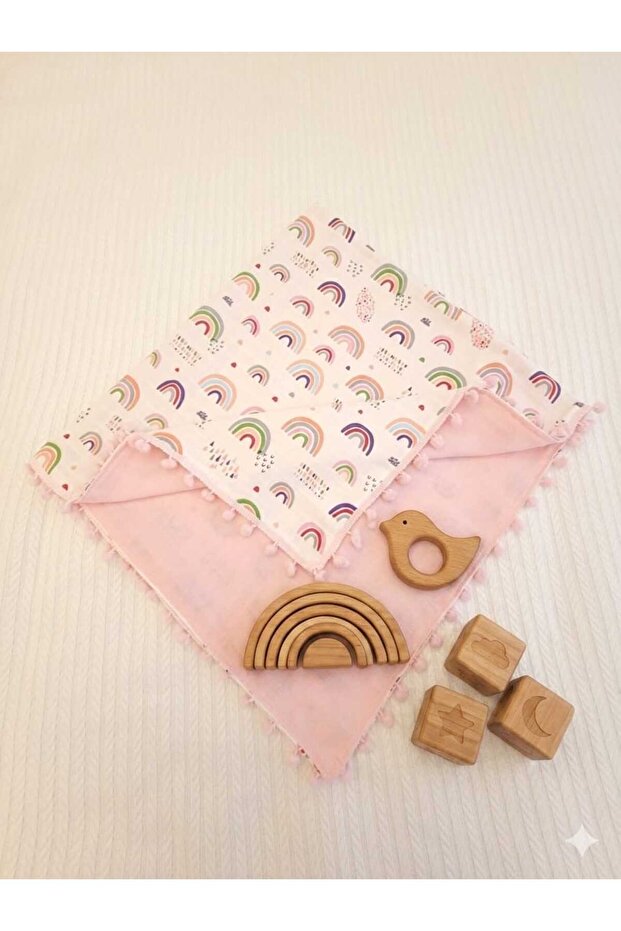 Muslin Baby Blanket Children's Blanket cm Swaddle Stroller Double-Sided Blanket 80X100