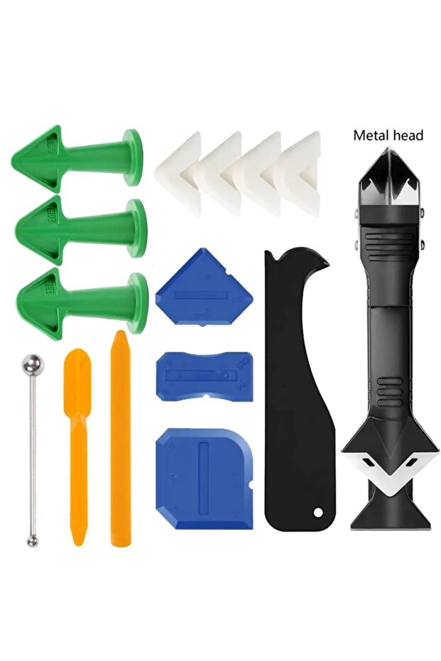 15pcs Versatile 15pcs Silicone Caulking Set: Professional, Precision Tools for Kitchens, Bathrooms -