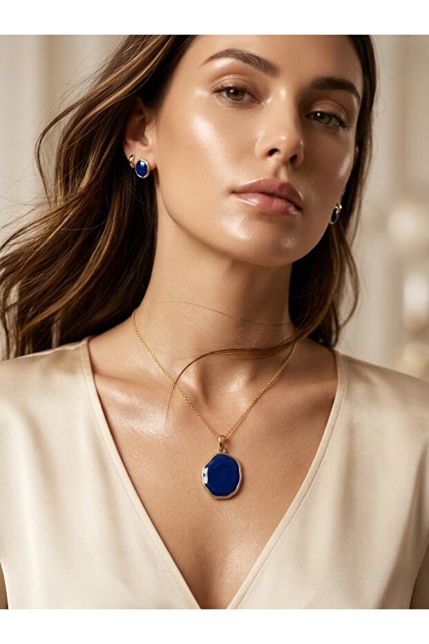 Women's Asymmetrical Shaped Adjustable Enamel Necklace - Special Design Organic Shape