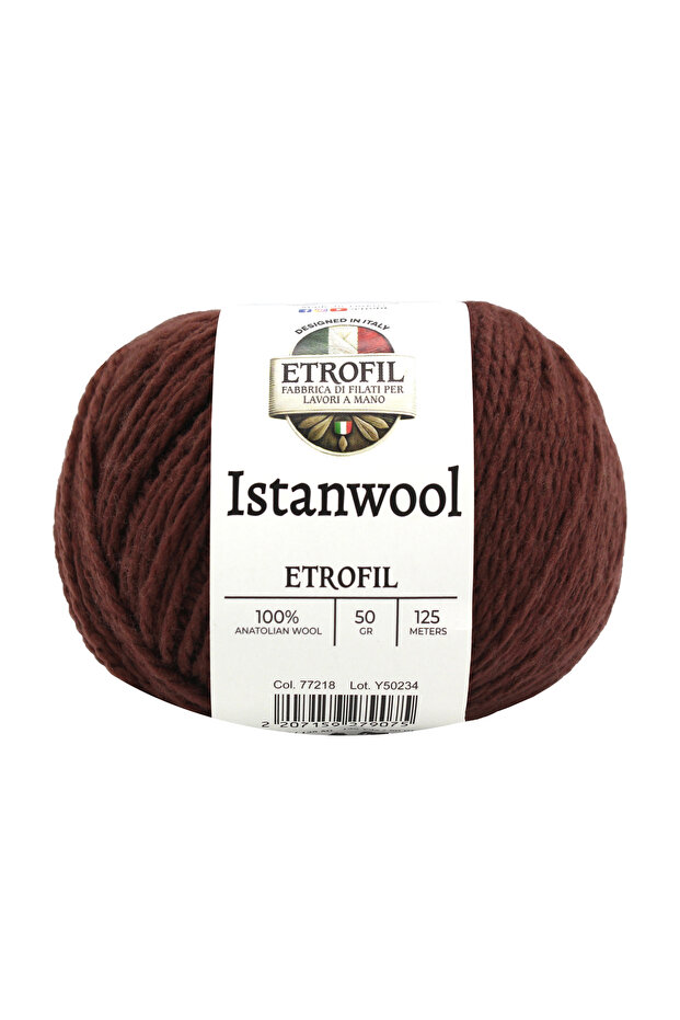 Istanwool Knitting Yarn Chestnut Brown 100% Turkish Wool 50g 125m (77218)