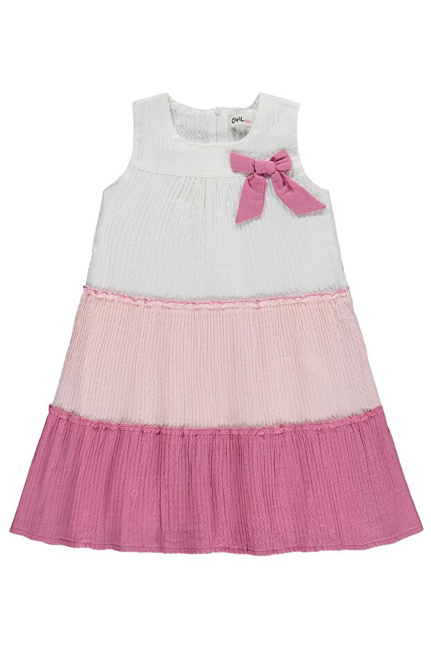 Dress with Bow for 6-9 Years Old - Pink