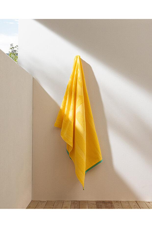 Julien 100% Cotton Beach Towel - Yellow - 70X150 cm