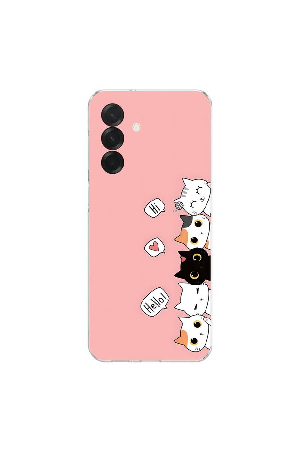 Samsung Galaxy A56 Compatible Kedişler 2 Design Transparent Case