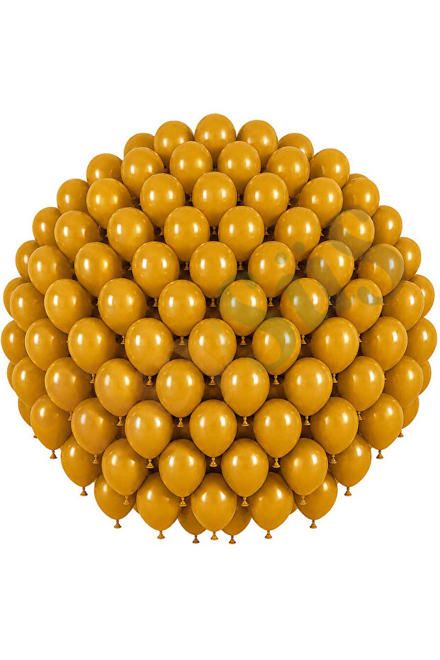Turmeric Color Latex Retro Balloon (30 cm) - 100 Pieces