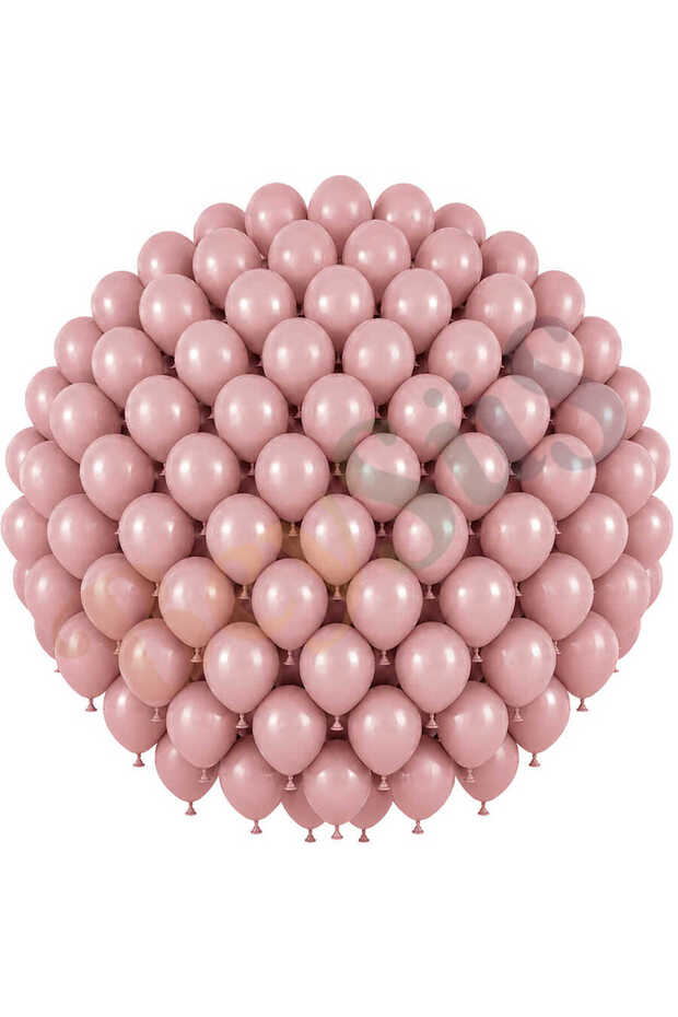 Powder Pink Color Latex Retro Balloon (30 cm) - 100 Pieces