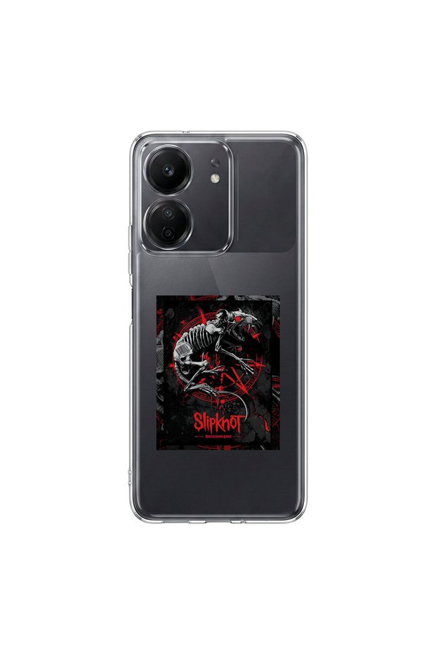 Poco C65 Compatible Metal 18 Design Transparent Case