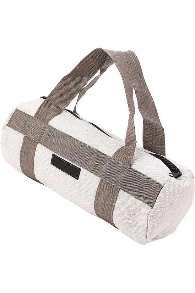 Heavy Duty Canvas Tool Tote Bag, Large Capacity Waterproof Electrician Storage Bag for Wrenches Screwdrivers Pliers Tape (15 inch)