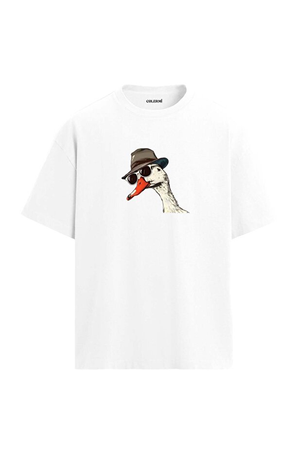 Cool Duck Hat Design Oversize T-Shirt
