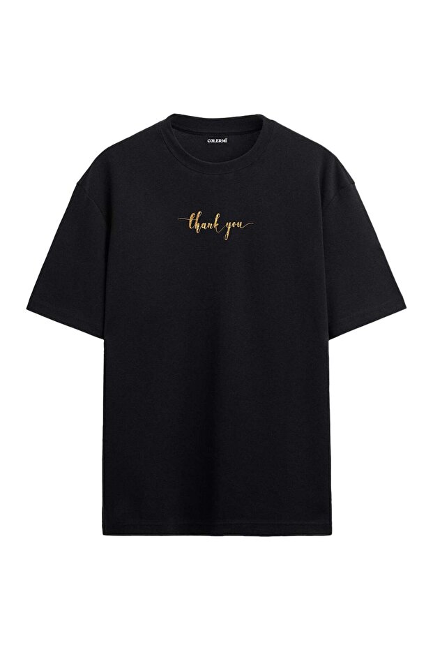 Thank You Minimal Design Oversize T-Shirt