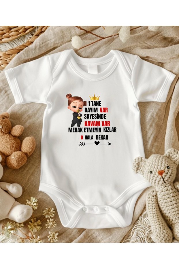 Uncle Written Baby Bodysuit 100% Cotton 406