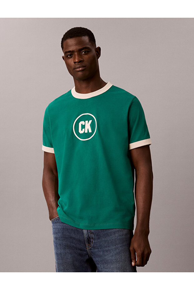 Ck Graphic Logo Edged T-Shirt