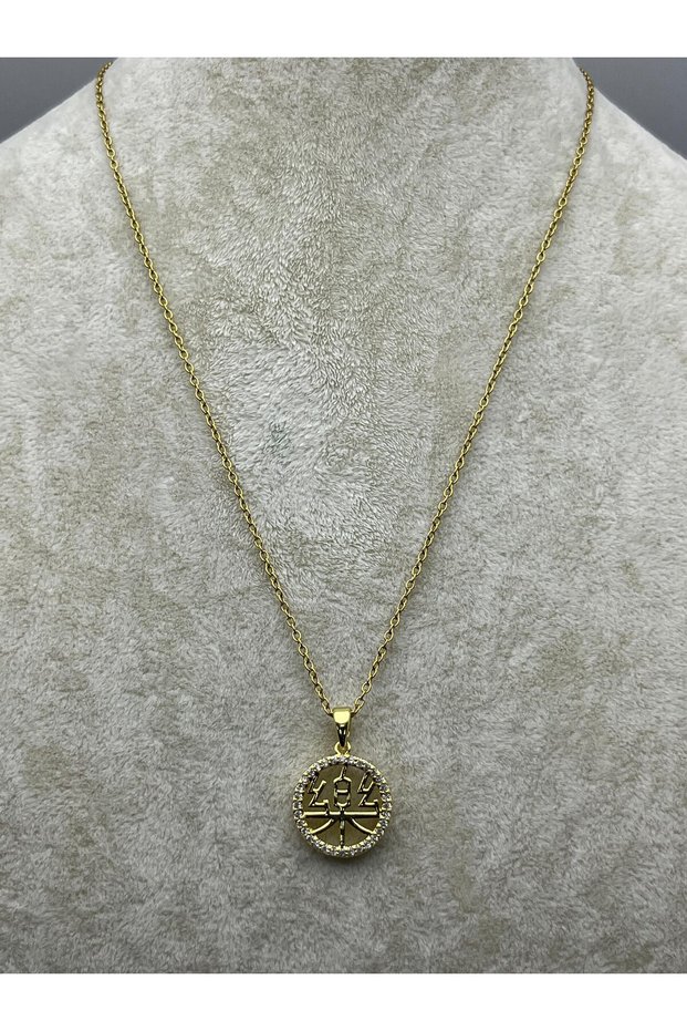 26Kly65 - Steel Basketball Figure Stone Necklace