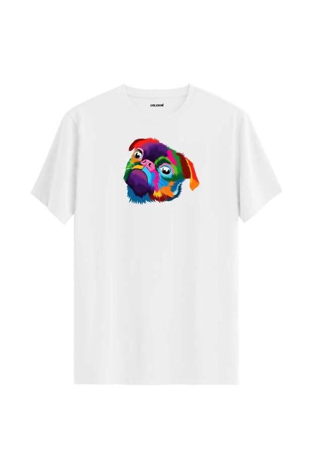 Colorful Lola Pug Dog Printed T-Shirt