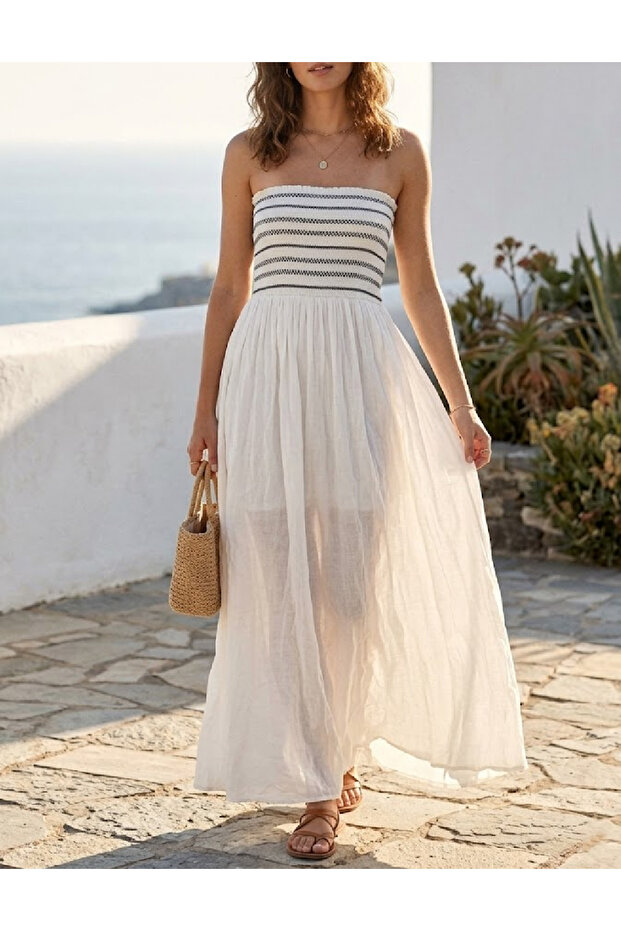 Rochie lunga, Alb - 1