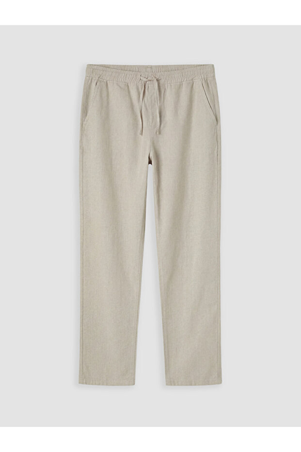 Beige Relax Fit Men's Jean Pants