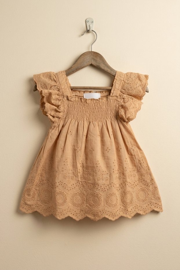 Baby Girl Embroidered Strap Dress