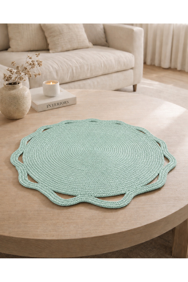 Mint Green Multi-Purpose Modern Tablecloth / Living Room Coffee Table Cover / Kitchen Cover (50 cm)