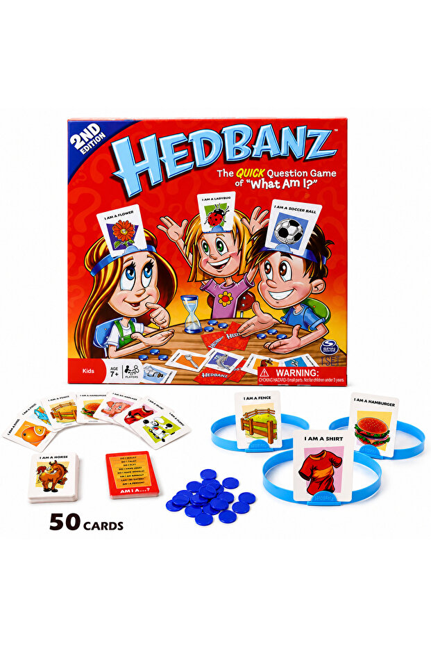 لعبة التخمين السريعة هيدبانز (Hedbanz) للأطفال – لعبة الذكاء والمرح الجماعي (الإصدار الثاني)