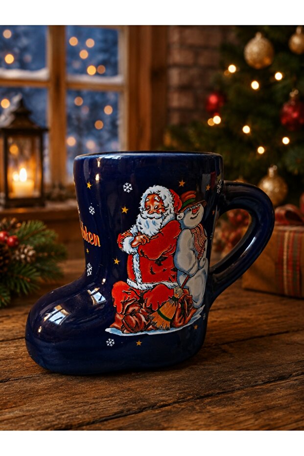 Vintage German Van Well Boot-Shaped Christmas Ceramic Cup & 9.5 cm