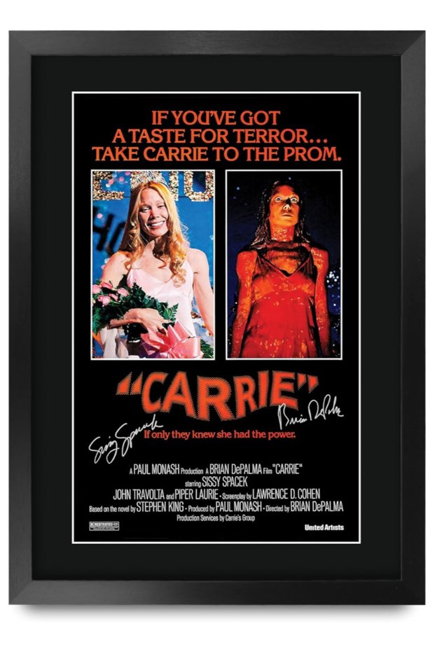 FR A3 Carrie (1976) Gifts Printed Poster Signed Autograph Picture for Movie Memorabilia Fans - A3 Framed