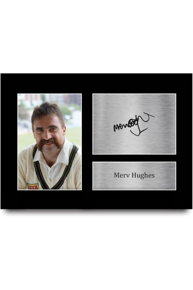Merv Hughes Australia Gifts Printed Signed Autograph Picture for Cricketer Memorabilia Fans - A4