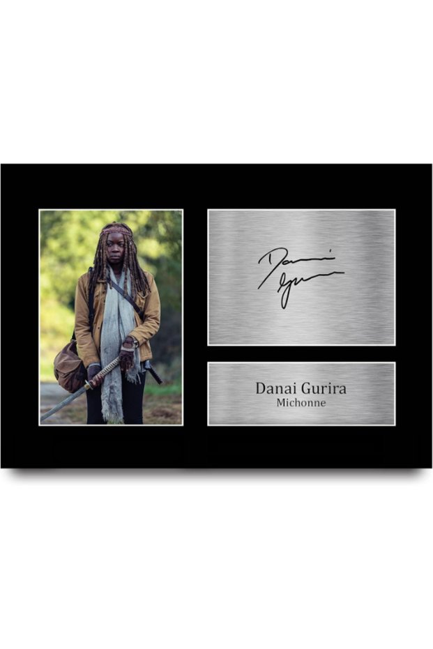 A4 Danai Gurira The Walking Dead Michonne Gifts Printed Signed Autograph Picture for TV Show Fans