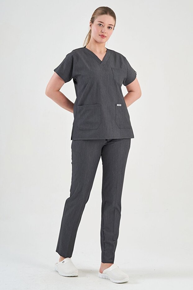 Lycra Denim Look Smoked Surgical Suit
