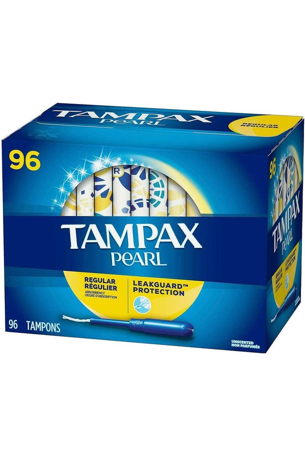 Pearl Regular Absorbency Unscented Tampons, Leakguard protection 96 Count, Pack of 1