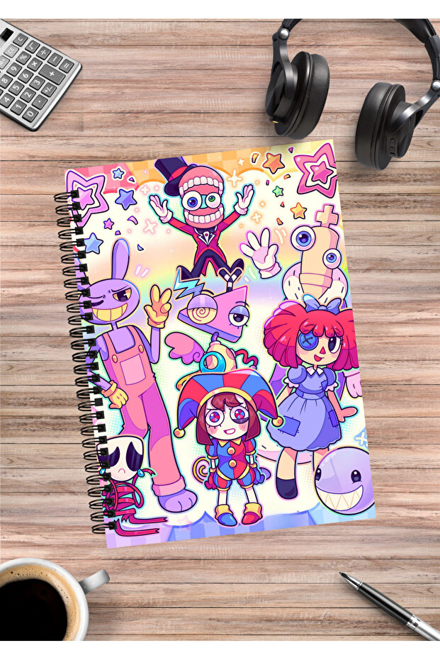 The Amazing Digital Circus Anime Spiral Notebook A5 (50 Sheets)