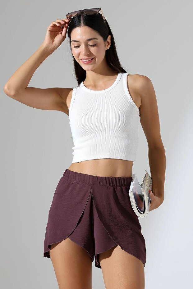 Elasticated Waist, Front-Piece Aerobin Woven Shorts