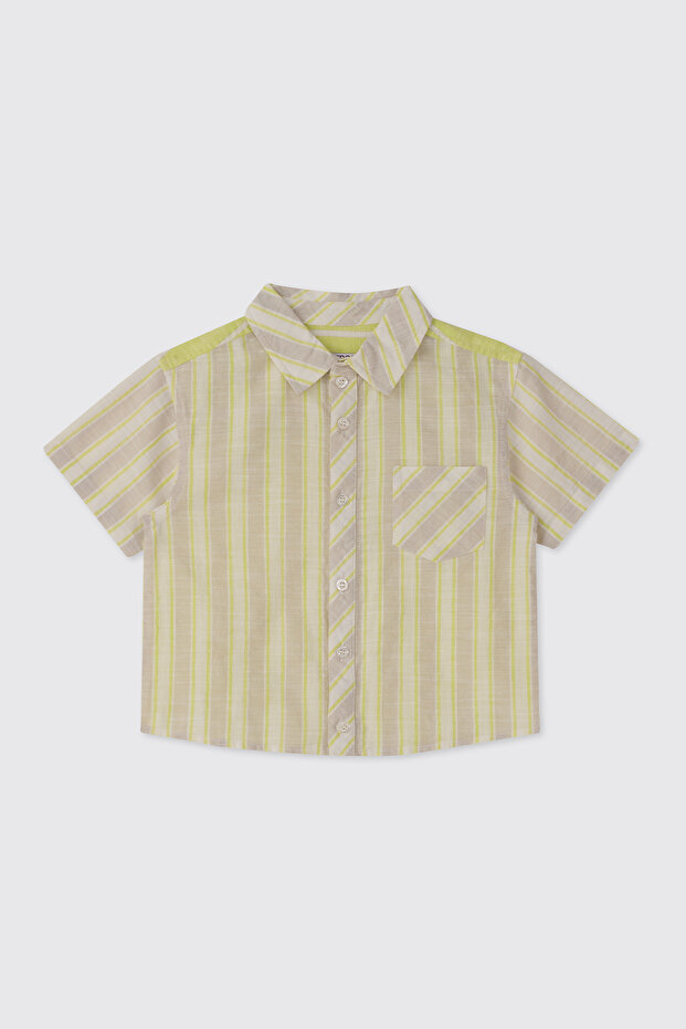 Baby Boy Short Sleeve Yellow Shirt