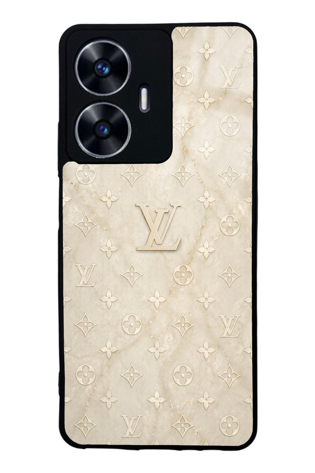 Realme C55 Cream Gold Lv Design Glossy Phone Case