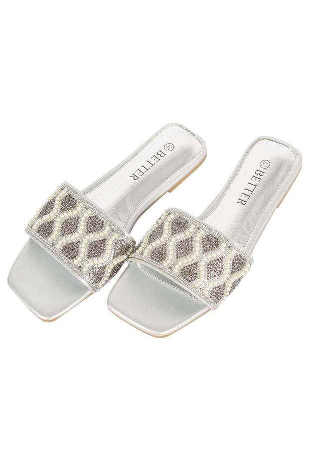 Deal Ladies Flat Sandal Silver