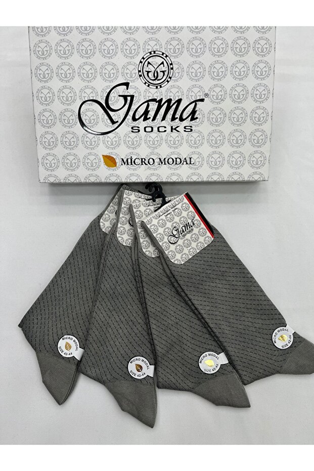 4 Pieces of Micro Modal Patterned Thin Summer Men's Socks