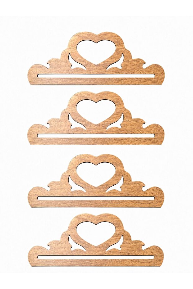 Wooden 3 mm Mdf Bag Handle Oak (2 Pairs) (30 X 11) cm