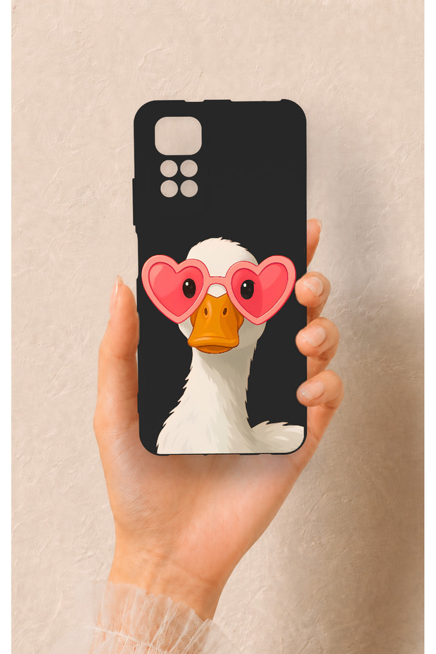 Redmi Note 11S Compatible Silicone Case with Duck Pattern