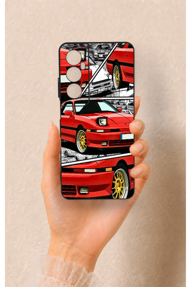Realme C65 Compatible Red Supra Patterned Silicone Case