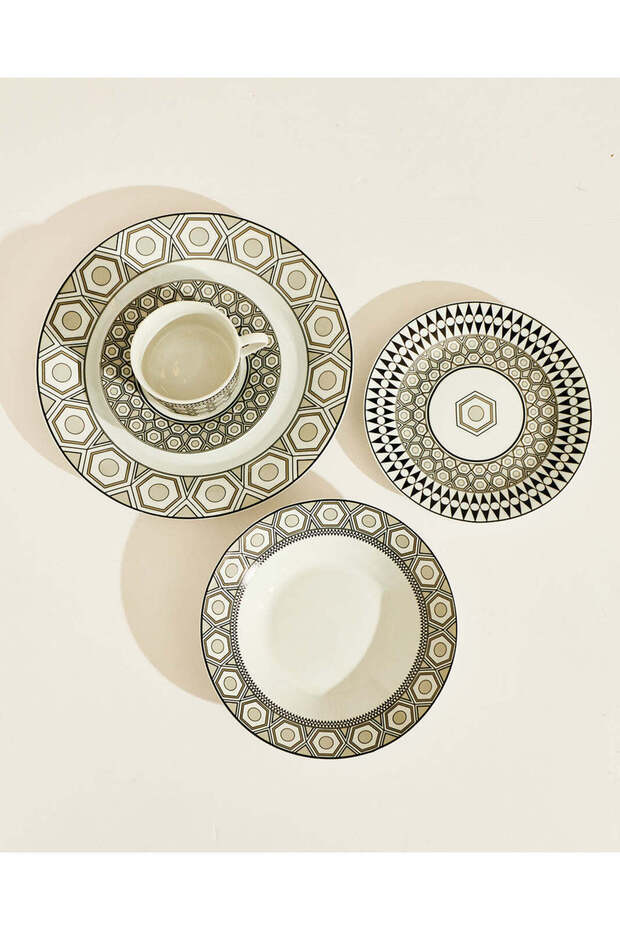 Assorted Geomatirc Dinner Set (20 Piece) - 7