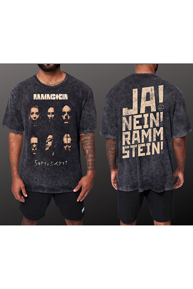 Rammstein Oversize Baskılı Tshirt