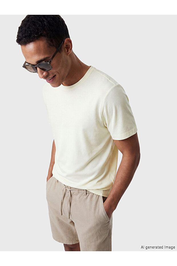 Nevavm Regular Fit Modal Men's T-Shirt with Difference