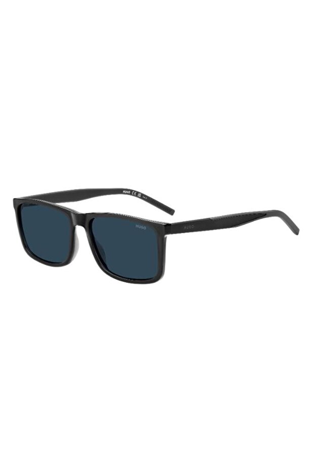 UV Protected Sunglasses Blue Frame Dark Grey Shaded Mirror Lens 58mm - HG-1337/S-PJP